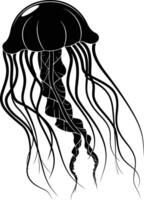 ai generado silueta Medusa negro color solamente vector