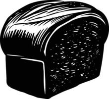 AI generated Silhouette bread sourdough black color only vector