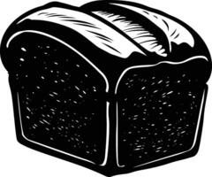 AI generated Silhouette bread sourdough black color only vector