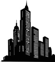 AI generated Silhouette building black color only full body vector