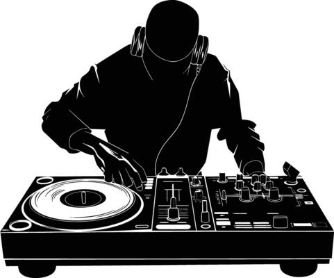 Dj Silhouette Vector Art, Icons, and Graphics for Free Download