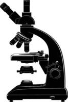 AI generated Silhouette microscope black color only vector