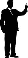 AI generated Silhouette election black color only full body vector