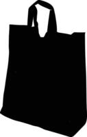 AI generated Silhouette plastic bag black color only vector