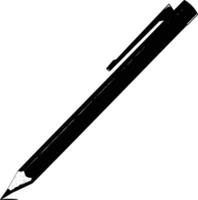 AI generated Silhouette pencil black color only vector