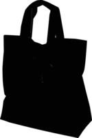 AI generated Silhouette plastic bag black color only vector