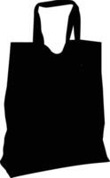 AI generated Silhouette plastic bag black color only vector