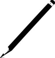 AI generated Silhouette pencil black color only vector