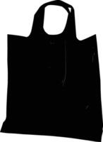 AI generated Silhouette plastic bag black color only vector