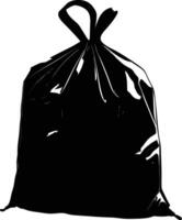 AI generated Silhouette plastic bag black color only vector