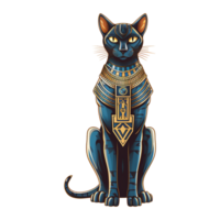 AI generated Ancient egyptian goddess bastet isolated on transparent background png