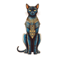 ai gegenereerd oude Egyptische godin bastet geïsoleerd Aan transparant achtergrond PNG