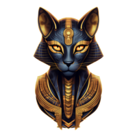 AI generated Ancient egyptian goddess bastet isolated on transparent background png