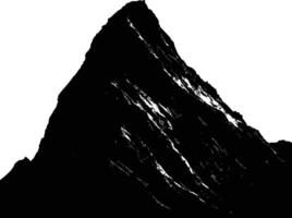 AI generated Silhouette mountain full black color only vector