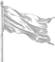 AI generated blank flag element with old engraving style vector