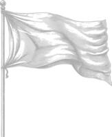 AI generated blank flag element with old engraving style vector