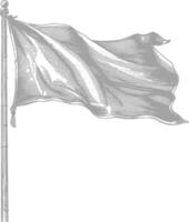 AI generated blank flag element with old engraving style vector