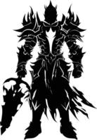 AI generated Silhouette club in mmorpg game black color only vector