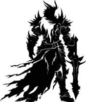 AI generated Silhouette club in mmorpg game black color only vector