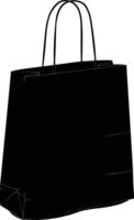 AI generated Silhouette goodie bag black color only vector