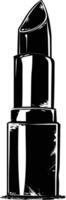 AI generated Silhouette lipstick black color only vector