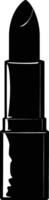 AI generated Silhouette lipstick black color only vector