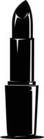 AI generated Silhouette lipstick black color only vector