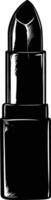 AI generated Silhouette lipstick black color only vector