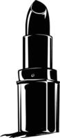 AI generated Silhouette lipstick black color only vector