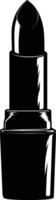 AI generated Silhouette lipstick black color only vector