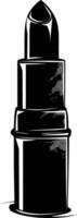 AI generated Silhouette lipstick black color only vector