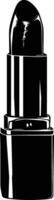 AI generated Silhouette lipstick black color only vector