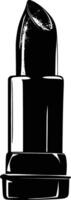 AI generated Silhouette lipstick black color only vector