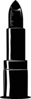 AI generated Silhouette lipstick black color only vector