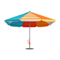 ai generiert Strand Regenschirm isoliert auf transparent Hintergrund png