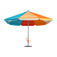 ai généré plage parapluie isolé sur transparent Contexte png