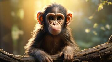 AI generated monkey high quality image photo