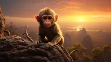 AI generated monkey high quality image photo