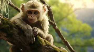 AI generated monkey high quality image photo