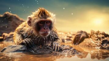 AI generated monkey high quality image photo