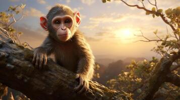 AI generated monkey high quality image photo