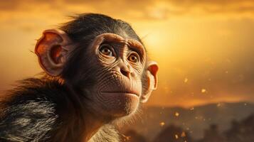 AI generated monkey high quality image photo