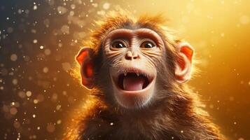 AI generated monkey high quality image photo