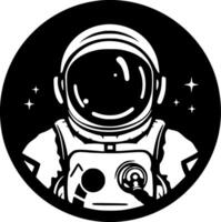 astronauta, minimalista y sencillo silueta - vector ilustración