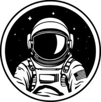 astronauta - minimalista y plano logo - vector ilustración