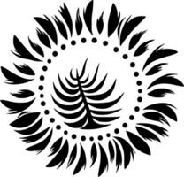 Boho - Black and White Isolated Icon - Vector illustration