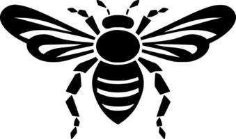 abeja - minimalista y plano logo - vector ilustración