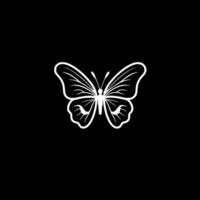 Butterfly, Black and White Vector illustration