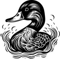Duck - Minimalist and Flat Logo - Vector illustration
