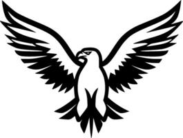 águila - negro y blanco aislado icono - vector ilustración